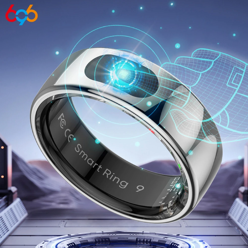 

Fashion 5ATM Waterproof Smart Ring Men Women Heart Rate Temperature Blood Oxygen Sports Information Reminder Music Control Rings