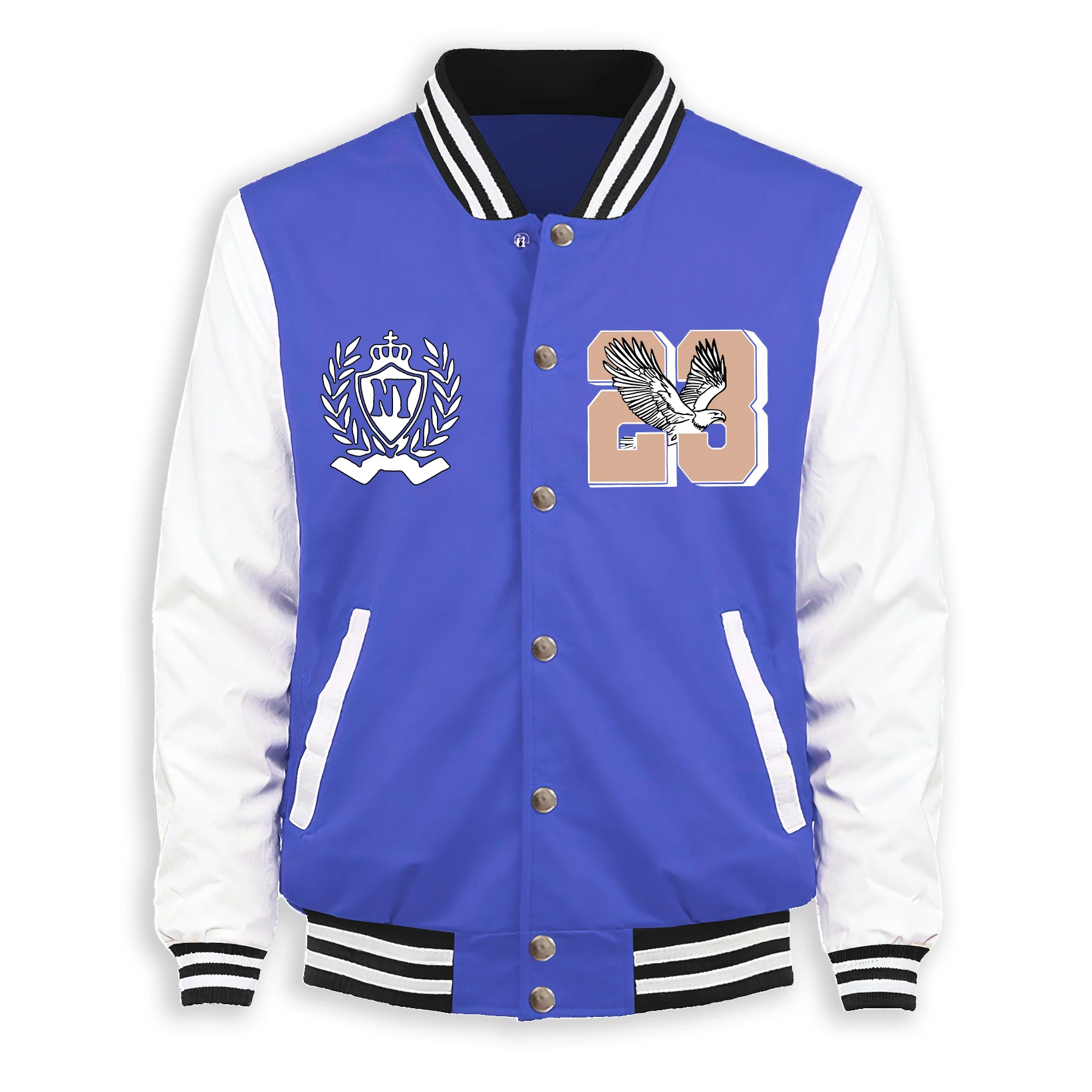 

Soaring Like An Eagle In New York Jacket Man Fashion Hip Hop Baseball Jersey Soft Loose Fleece Coat Unisex Street Basics Clothes