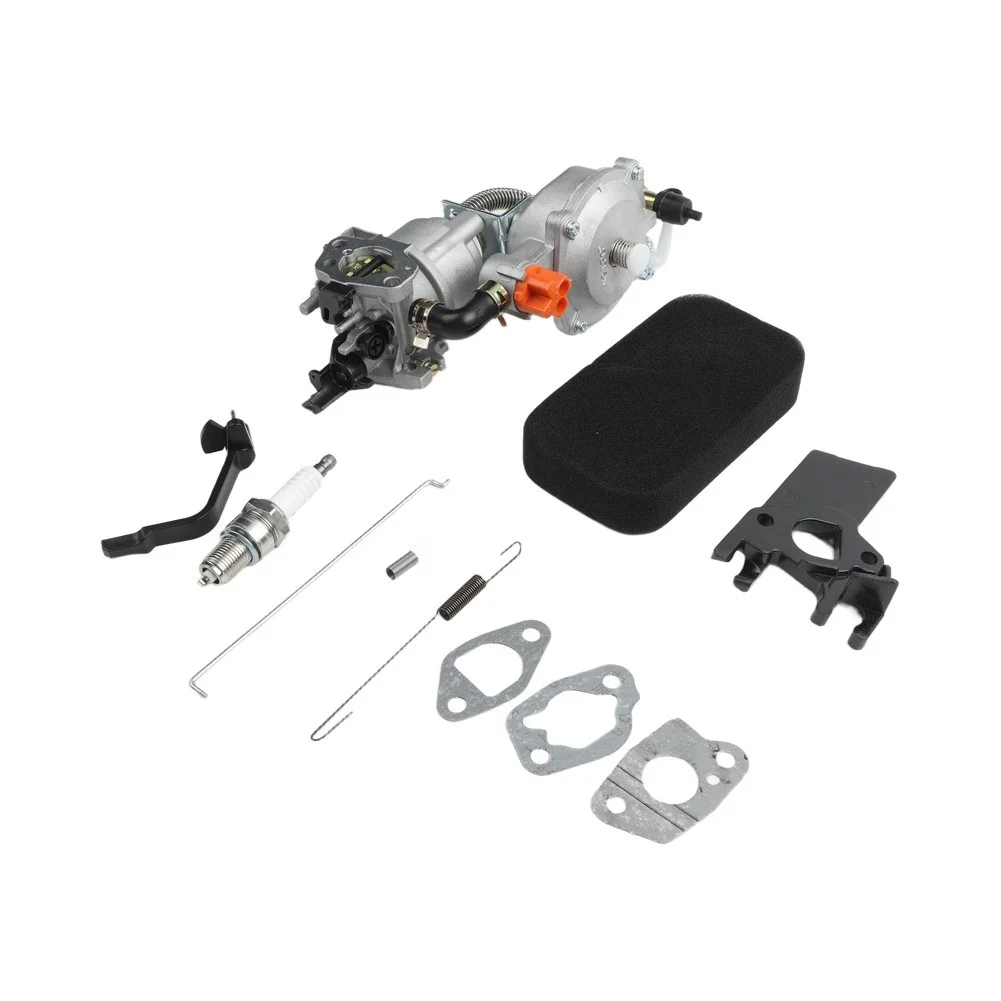Dual Fuel Carburetor Kit for Honda For GX160 For GX200 168F 170F Engines Includes Adapter Hoses and Sealed Connectors