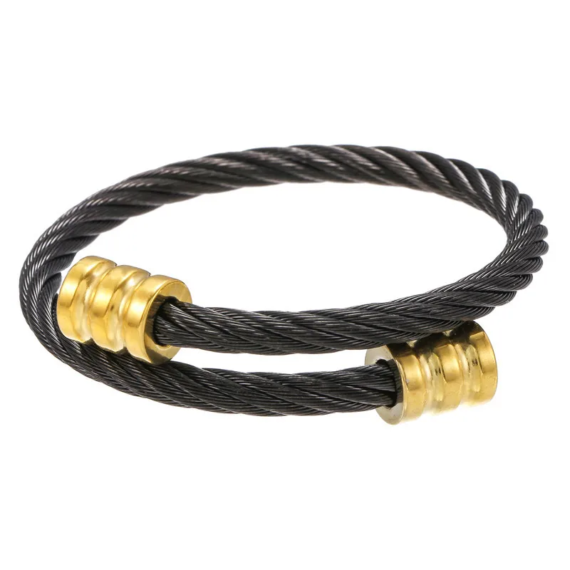 Personality Charm Men\'s Cylindrical Head Titanium Steel Bracelet Bangle No Fade Color Simple Hand Jewelry Party Accessories
