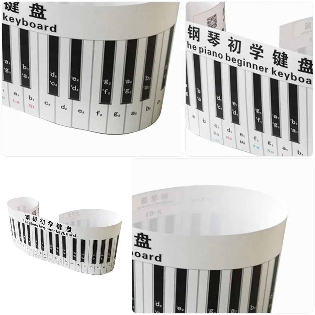 

Piano Keyboard Sticker Musical Beginner Electronic Notes Guide for Beginners Pvc Desktop Guides Student