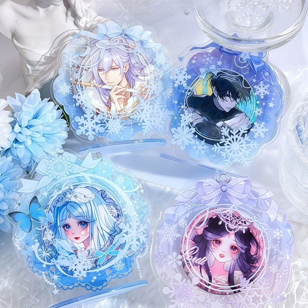 

Fangdao Snow Prayer Winter Series Acrylic Cartoon Badge Holder Magnetic Protective Sleeve Creative Desktop Display StandOrnament