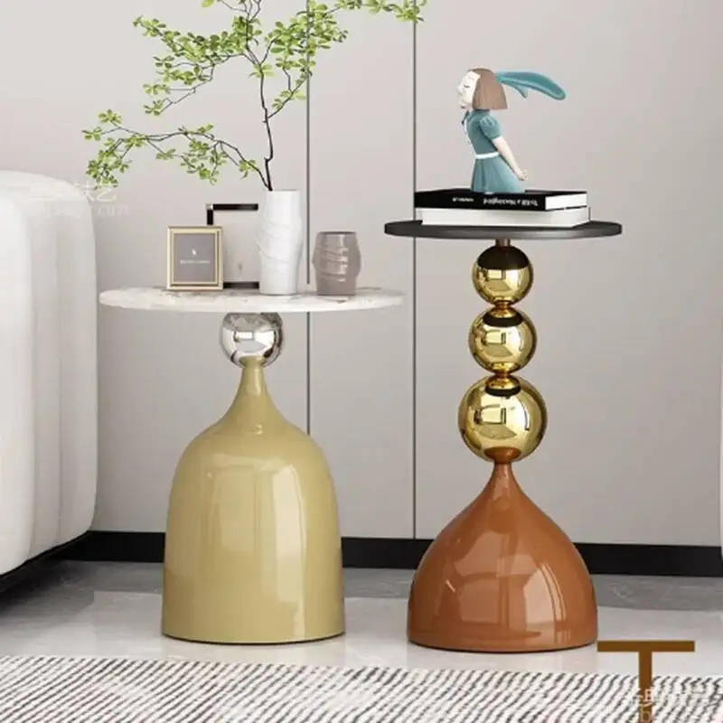 

Design Table Living Luxury Room Bedroom Coffee Round Modern Coffee Tables Marble Black Small Mesitas De Noche Home Furniture