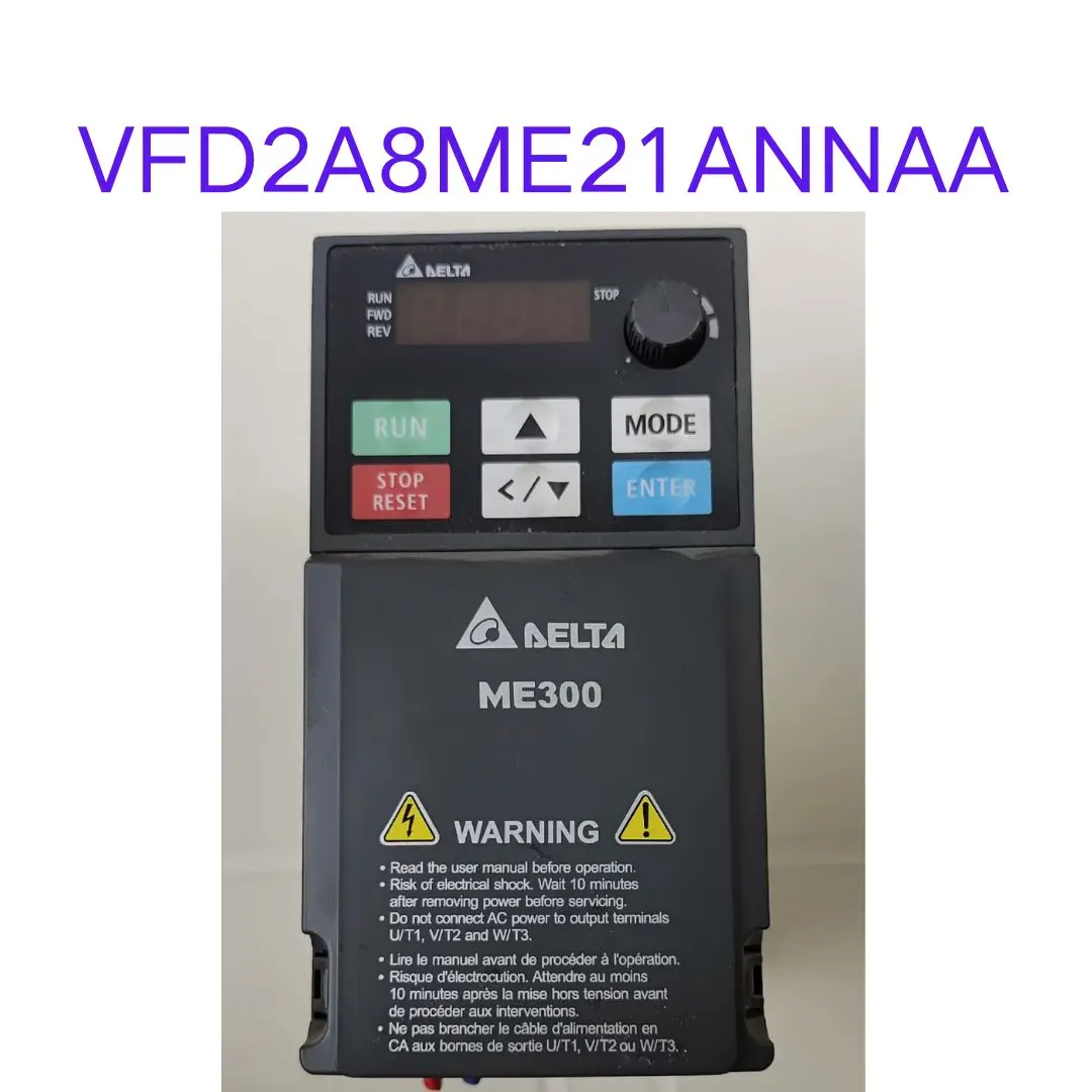 

Б/у VFD2A8ME21ANNAAN инвертор 0.4kw проверка ОК для быстрой отправки