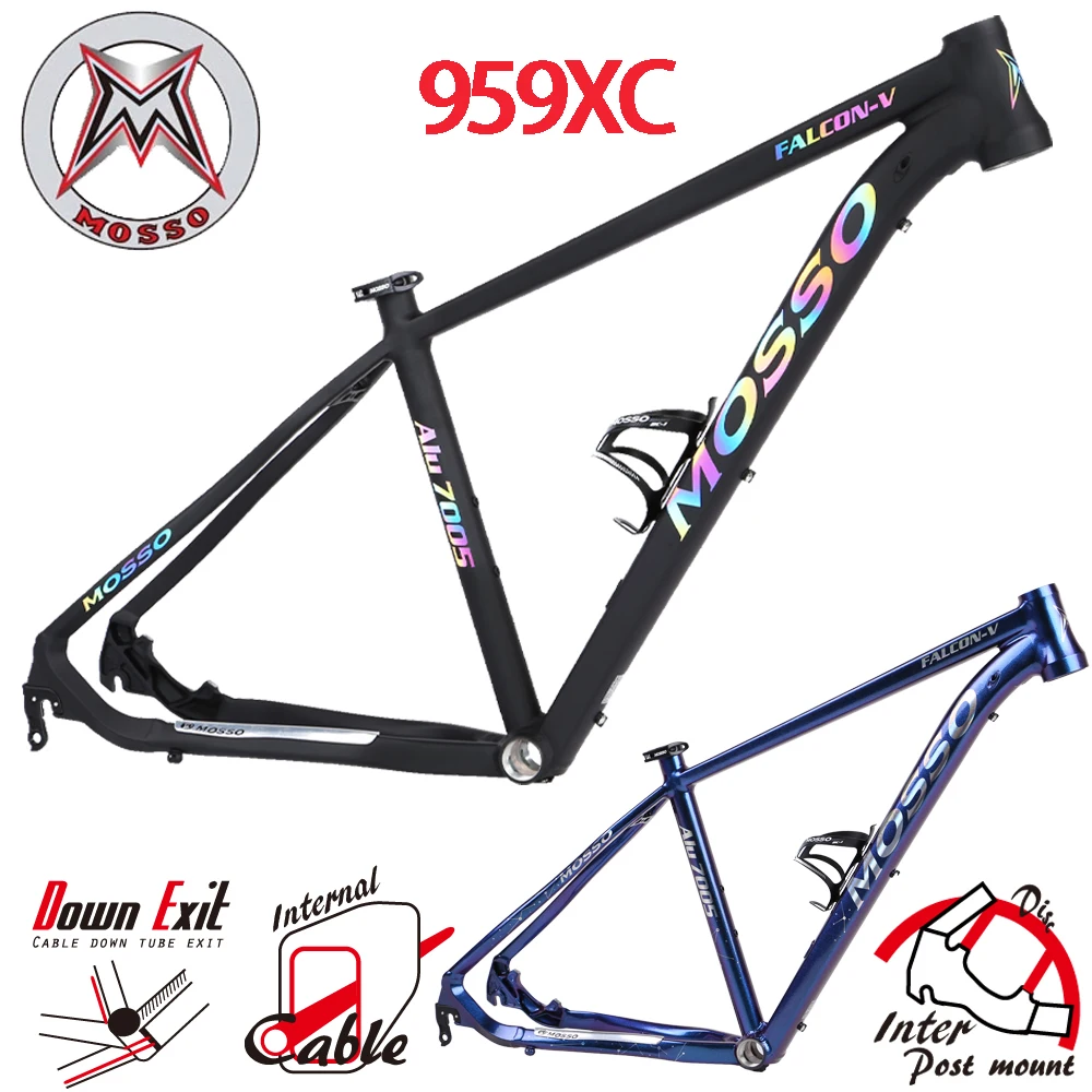 

29ER MOSSO 959XC Рама горного велосипеда Сверхлегкая рама из алюминиевого сплава Детали велосипеда с тормозом диска
