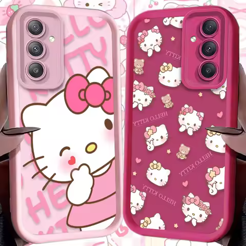 Cute Pink Hello Kitty Case For Samsung Galaxy A54 A05S A05 A34 A24 A14 A53 A33 A23 A13 A52 A52S A32 A22 A12 A71 A51 A31 Cover