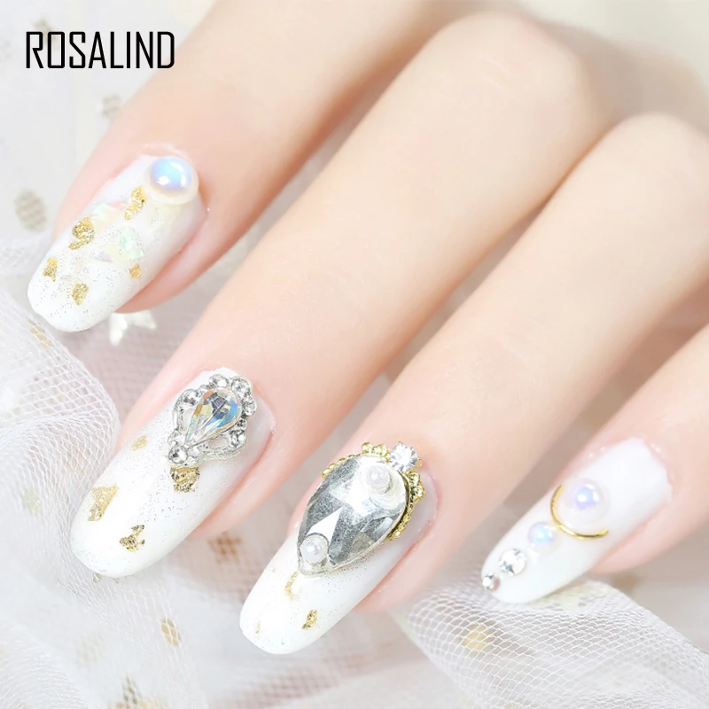 Rosalind 5Ml Jelly Rhinestones Gel Nagellak Lijm Lijm Nail Art Design Decoratie Semi Permanente Top Base Coat Bubble gel