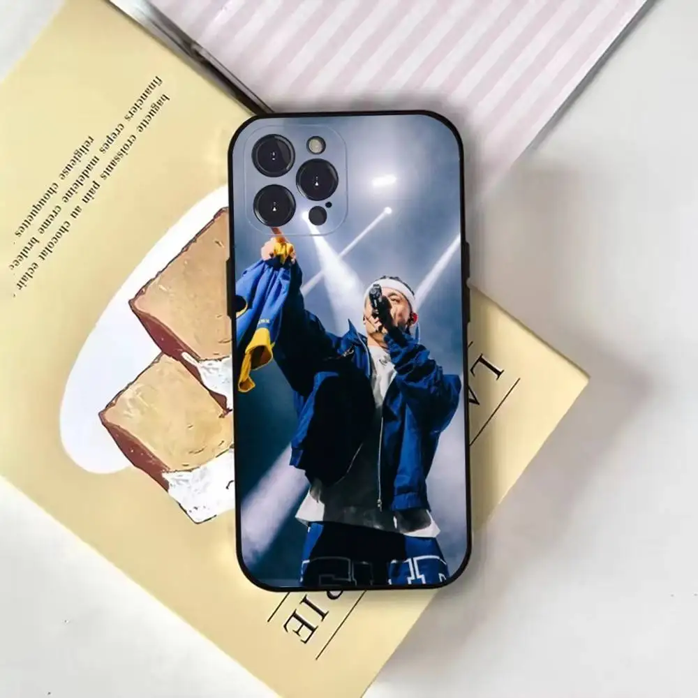 حافظة هاتف Trueno Rapper لهاتف iPhone17,16,15,14,13,12,11 Plus, Pro Max, غطاء أسود ناعم