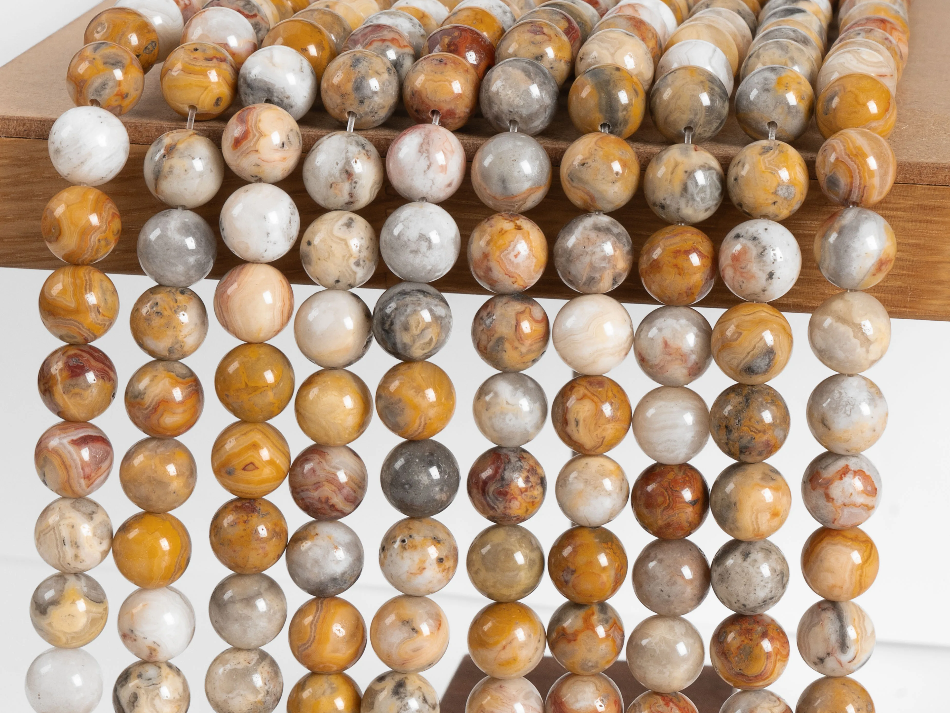 Genuine Natural Orange Cream Crazy Lace Agate Beads Grade AAA Gemstone Round Loose Beads 4/6/8/10/12mm for Jewelry Making