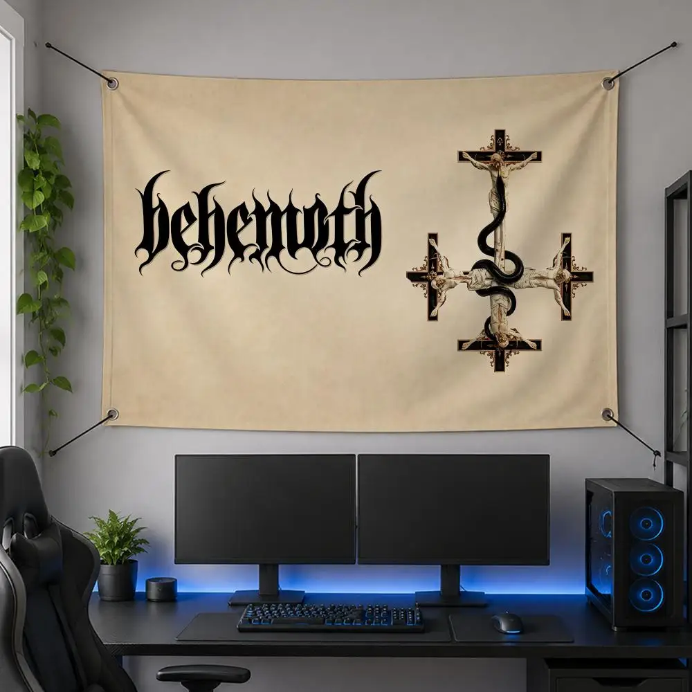 Band Extreme Black Metal Legendary B-Behemoth Flags Flag Banner for Bedroom Dorm Party Home Living Room Game Room Gift