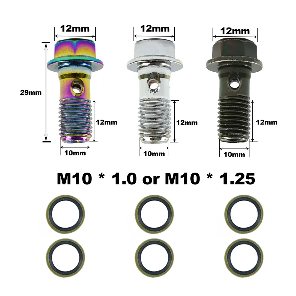 M10 Brake Caliper Banjo Bolt Oil Drain Screw For Yamaha Kawasaki Suzuki Aprilia Brake Hose Screw