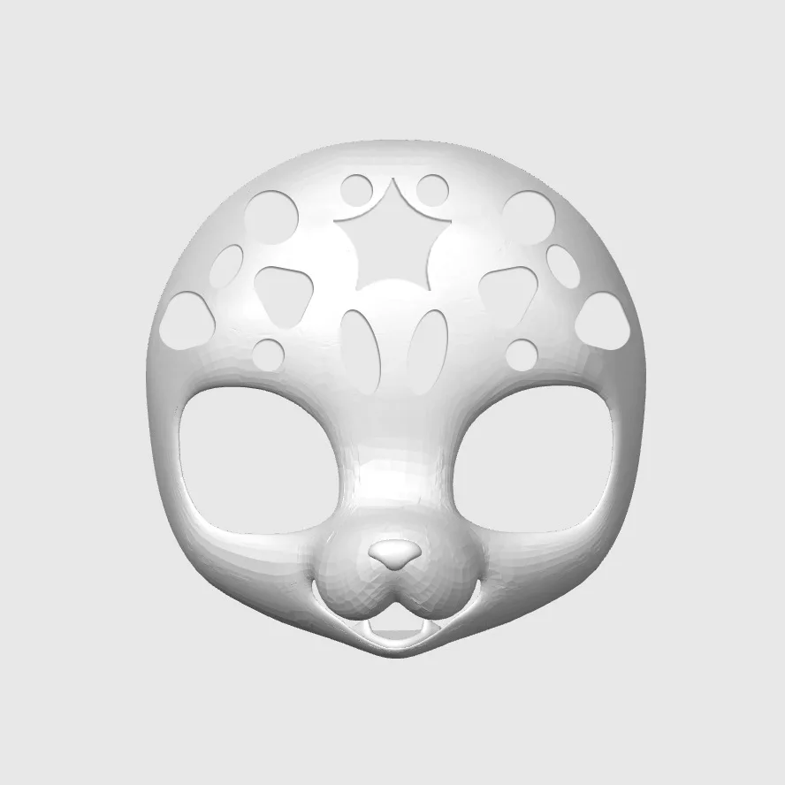 

3D Printed Plastic Fursuit Mask Base - Fox & Canine Skull DIY Animal Cosplay Prop for Furry Kigurumi Costume