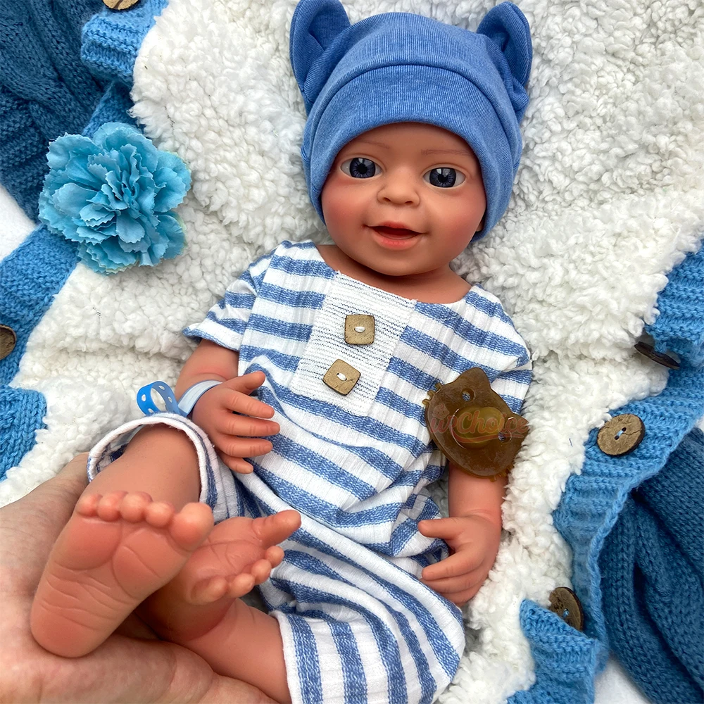 

Soft Touch 18Inch Full Body Silicone Reborn Baby Boy Realistic Washable Newborn Doll Therapeutic Tool for Alzheimer’s Patients