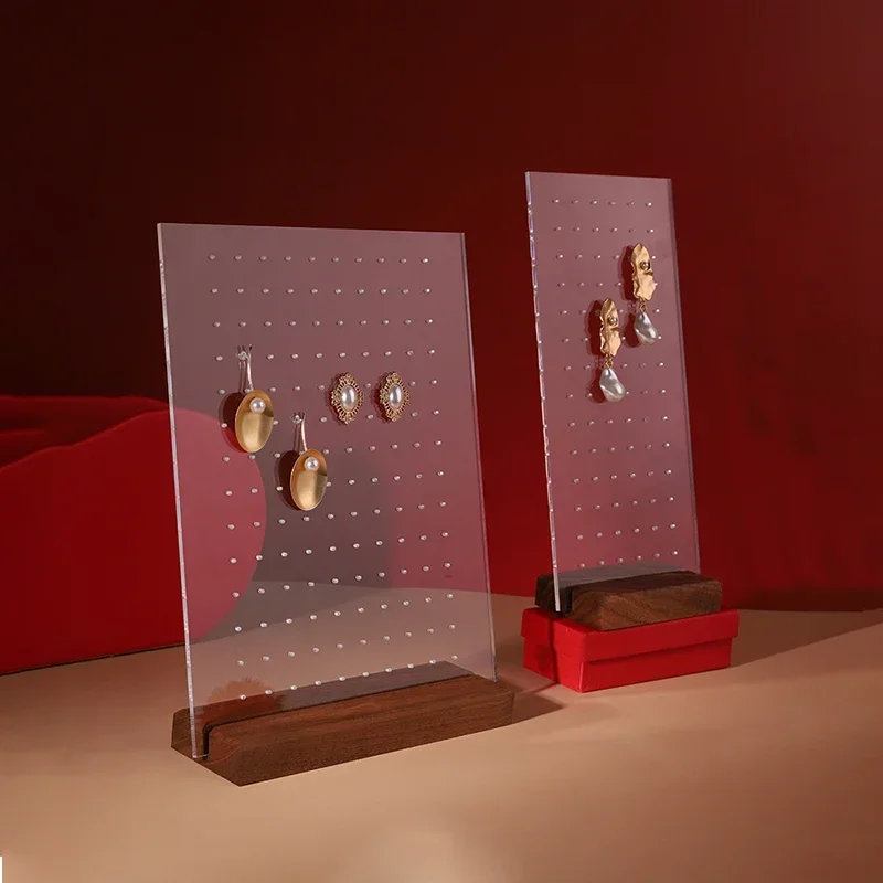 

Fashionable Earring Stand Holder, Earrings Organizer, Jewelry Storage, Wooden and Acrylic Ear Stub Display Shelf Rack