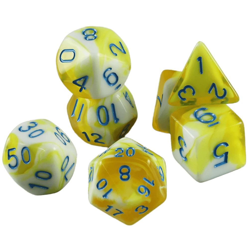 

DND Dice Set 7pcs/set Acrylic Polyhedral dice for for Board Game Role Playing Games