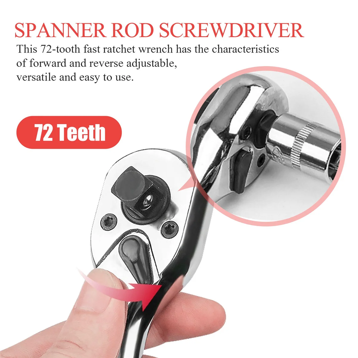 72 Teeth Ratchet Socket Wrench Mini 1/4Inch 3/8Inch Double Ended Torque Wrench Spanner Rod Screwdriver Bit ToolB84B