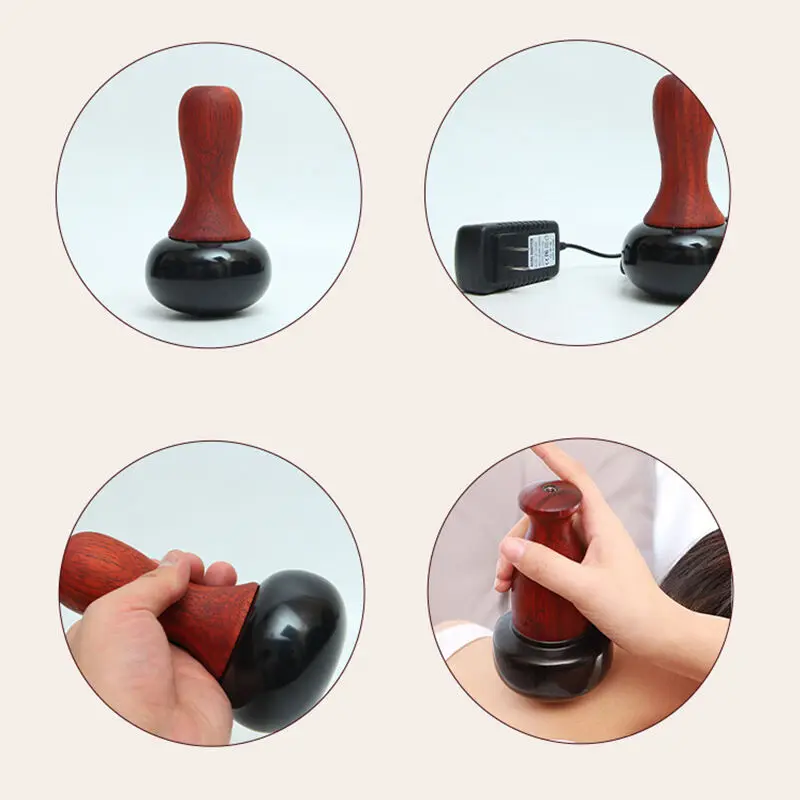 الحجر الساخن الكهربائية غوا شا مدلك الدافئة الكى ميريديان التجريف الطبيعي بيانستون الرقبة الظهر الجسم كشط الاسترخاء العضلات #6