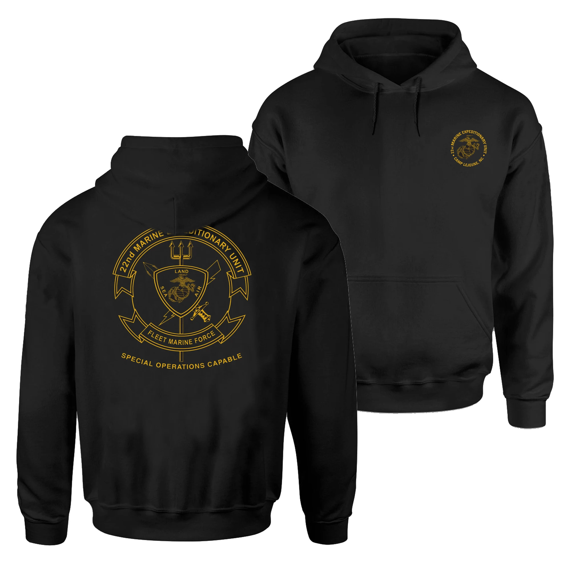 

US Marine Corps 22nd Marine Expeditionary Unit Pullover Hoodie New 100% Cotton Comfortable Casual Mens Sweatshirts Streetwear