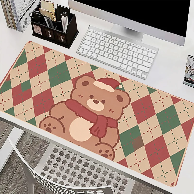 Mouse Pad Cute cartoon bear Extended Mouse Pad Gamer Computer Keyboard Desk Mat kawaii Gaming Accessories Large cartoon Mousepad
