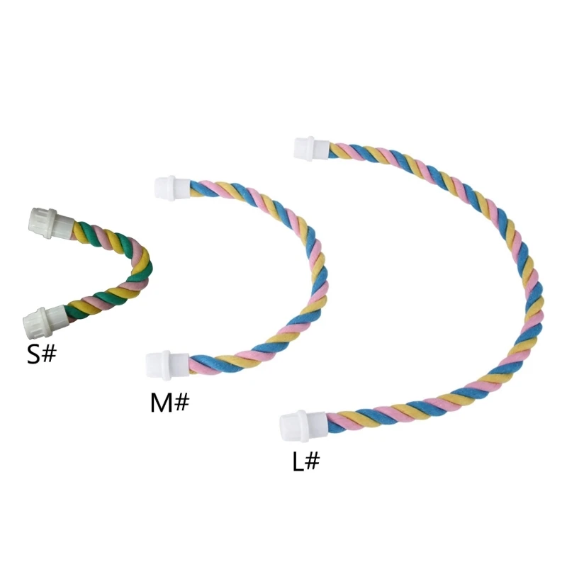 Parrot Climbing Cotton Rope Bird Toy U-shaped Pet Bird Stand Pole Easy Install