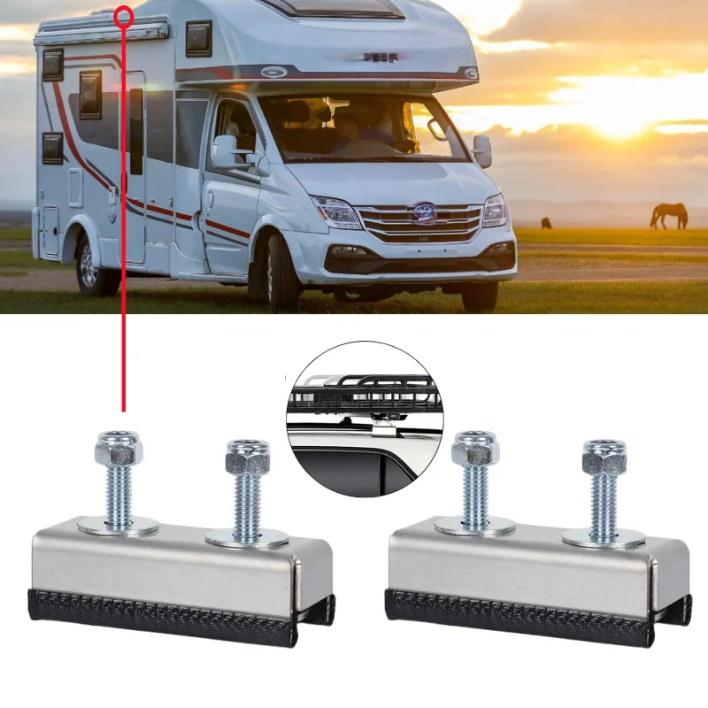 

2 Sets RV Roof Rail Mounting Brackets For Solar Panel Camper Van Motorhome Roof Rack For Fiat Ducato Peugeot Boxer Citroen Relay