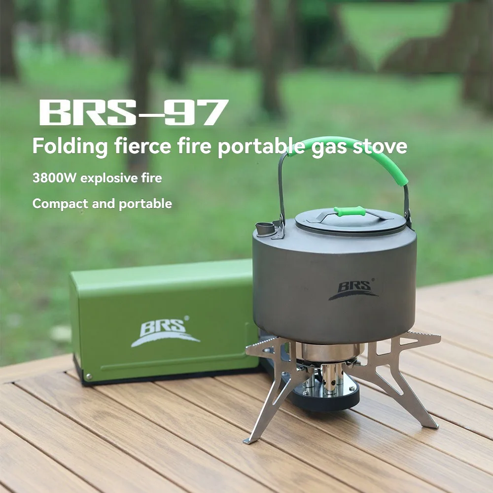 BRS Camping Gas Stove 3800W Folding Cassette Stove Portable Butane Gas Stove Outdoor Picnic Cooking Grill Hiking Gas Burner