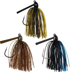 Tungsten Bass Jig Long Casting Weedless Football Jig 15.5g 19g Rubber Skirts Lure Flipping Punch Rig Weed Guard Trailer Keeper
