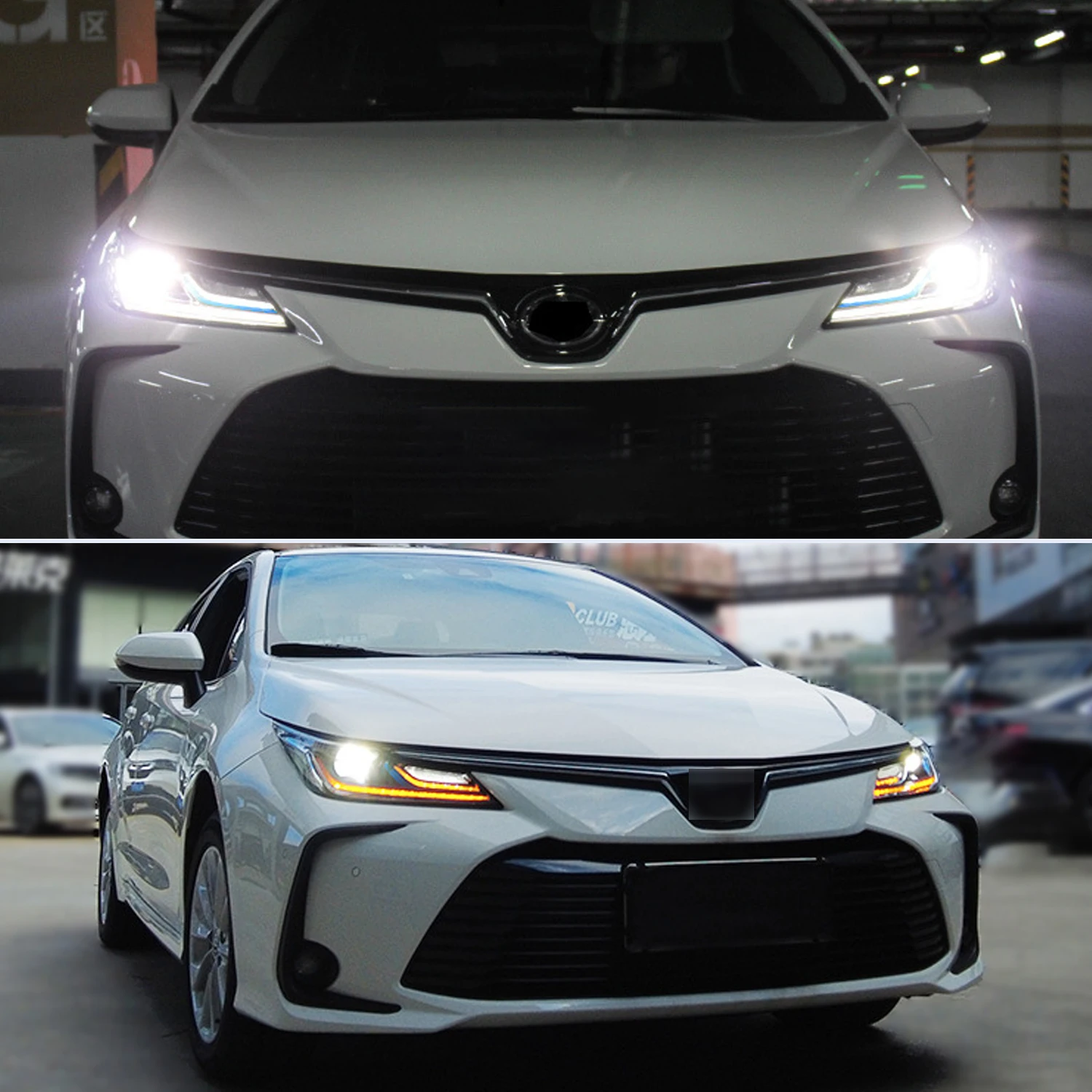 HCMOTIONZ Front Lamps for Toyota Corolla Middel East Version 2019-2022 LED Headlights Assembly Car Lighting System DRL Animation