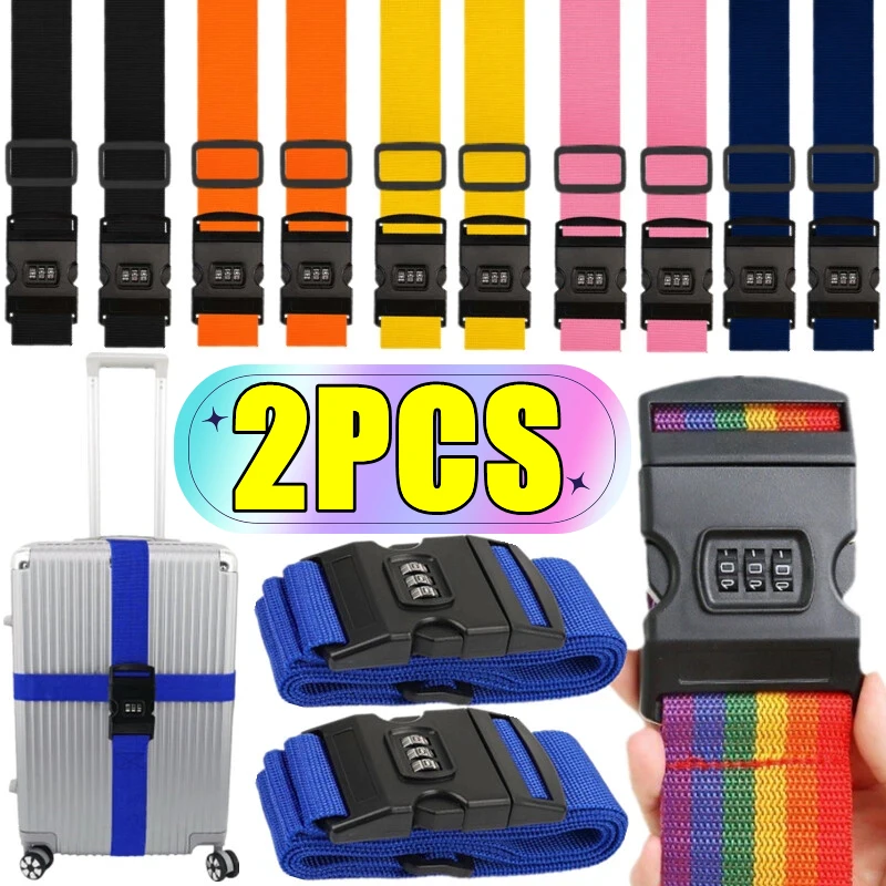 

1 шт./2 шт., дорожный ремень для багажа, регулируемый замок с паролем, упаковочный ремень, безопасный замок для багажа, противоугонный ремень с пряжкой для багажа, чемодана