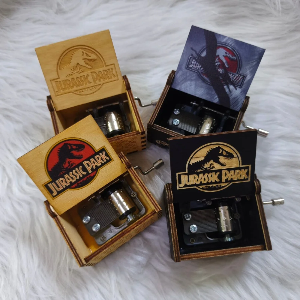 

Деревянная классическая тематическая музыка для дня рождения, рождественские подарки, парк Юрского периода, музыкальная шкатулка, антикварное резное семейное украшение с ручным управлением