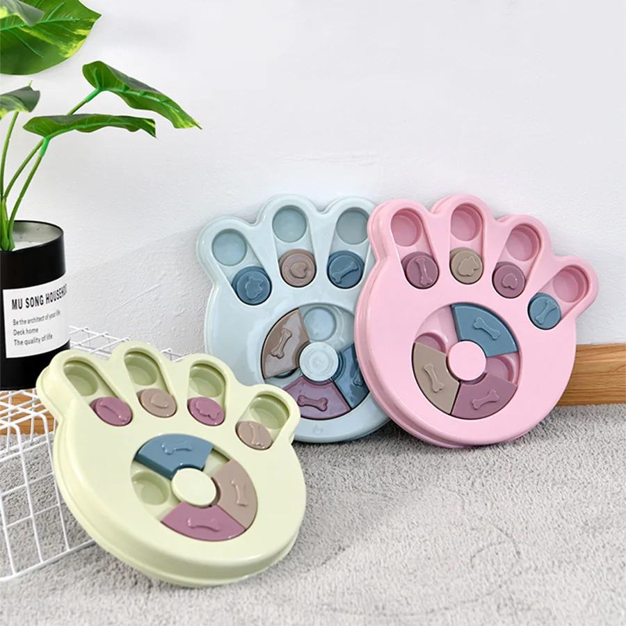 

3pcs New Interactive Educational Plastic Dog Feeding Toys Ball-Style Relief for Stuffy Artifacts Mini Food Turntable