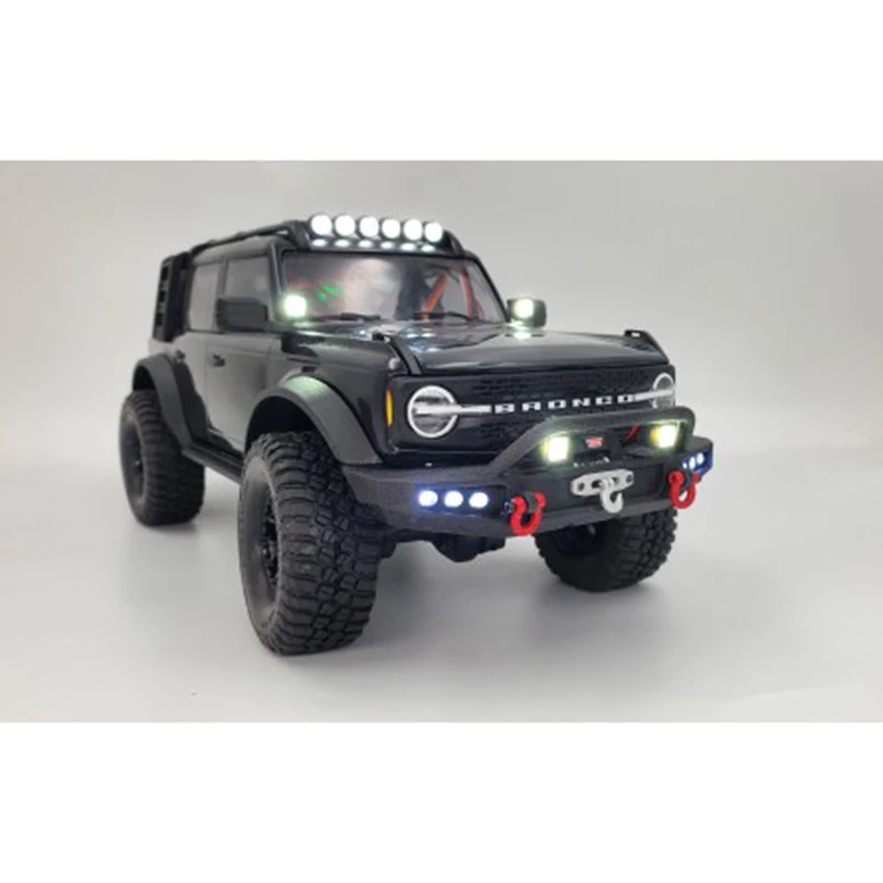 TRX4M LED Front Bumper Electric Winch Controller for 1/18 RC Crawler Car Traxxas TRX4-M Defender D90 D110 Bronco Chevrolet K10