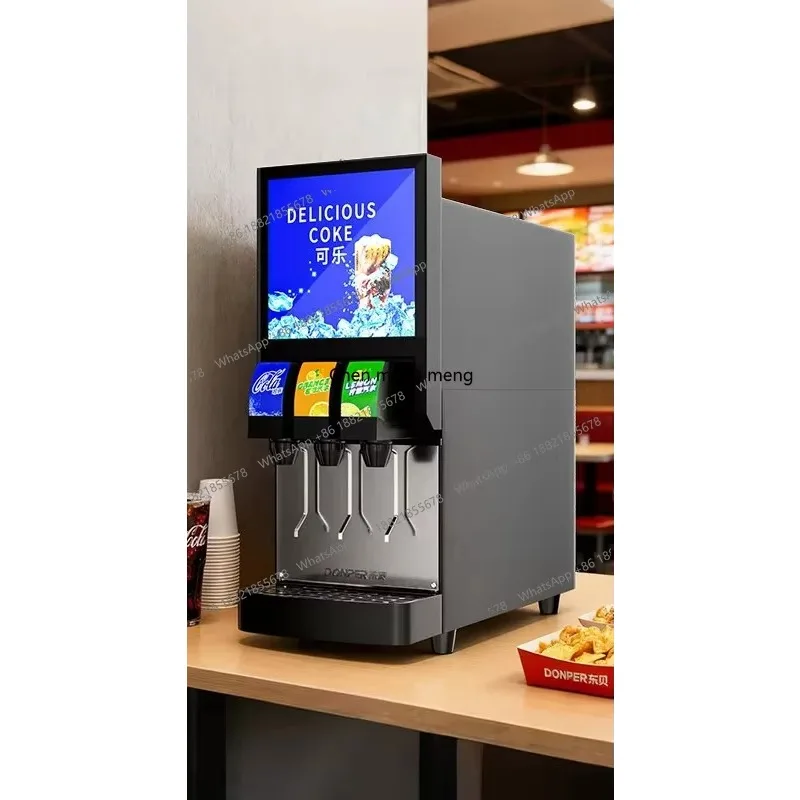 

Commercial, carbonated beverage machine, soda table top, three heads, four heads, cafeteria