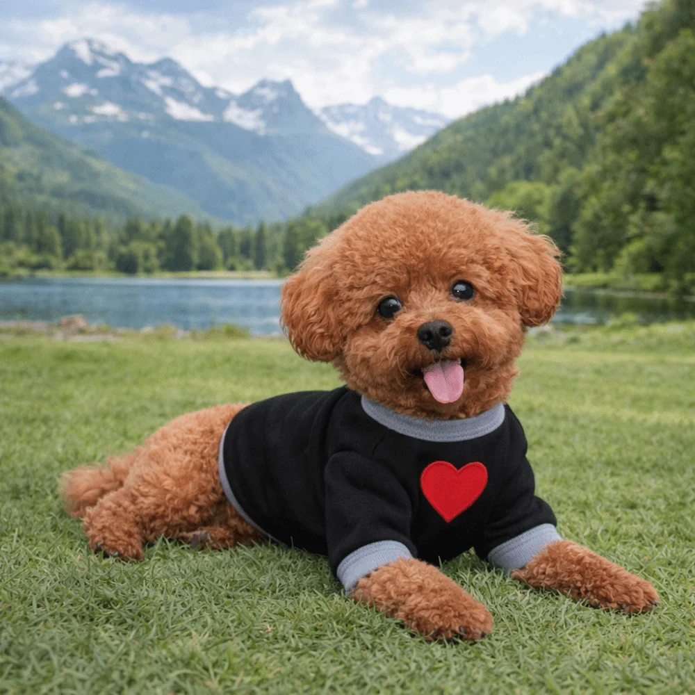 

Pet Warmer Tops Thickened Dog Love Hoodie Warm Comfortable Dog Two Leg Clothing Soft Cat Love Clothing Autumn Winter