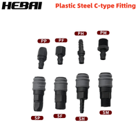 HEBAI C Type Quick Connector Plastic Pneumatic High Pressure Coupling PP20 SP20 PF20 SF20 PH20 SH20 PM20 SM20 Air PumpCompressor