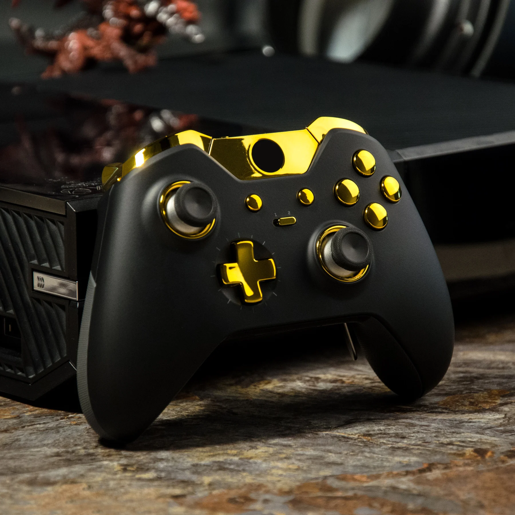 أزرار مخصصة للغاية الزناد ، من نوع Jack alite Xbox وحدة تحكم واحدة ، كروم ذهبي