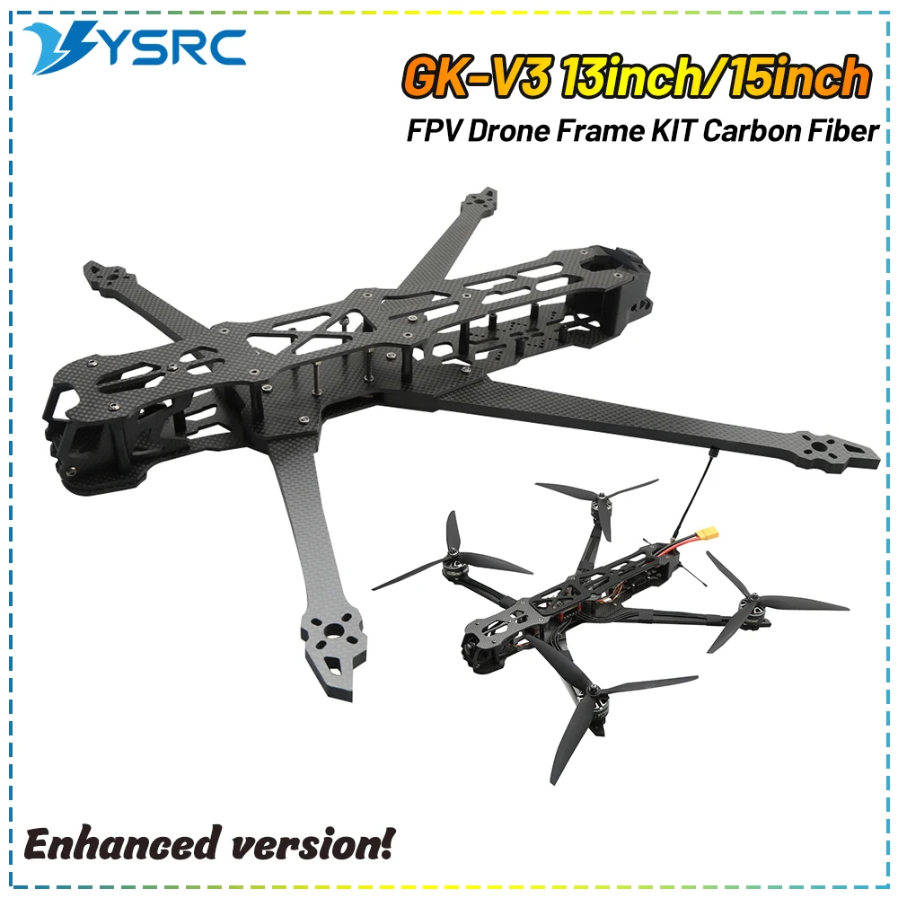 GK-V3 13inch/15inch FPV Drone Frame KIT 550mm/680mm EnhancedCarbon Fiber For RC FPV Freestyle Long Range Racing Drone DIY Parts