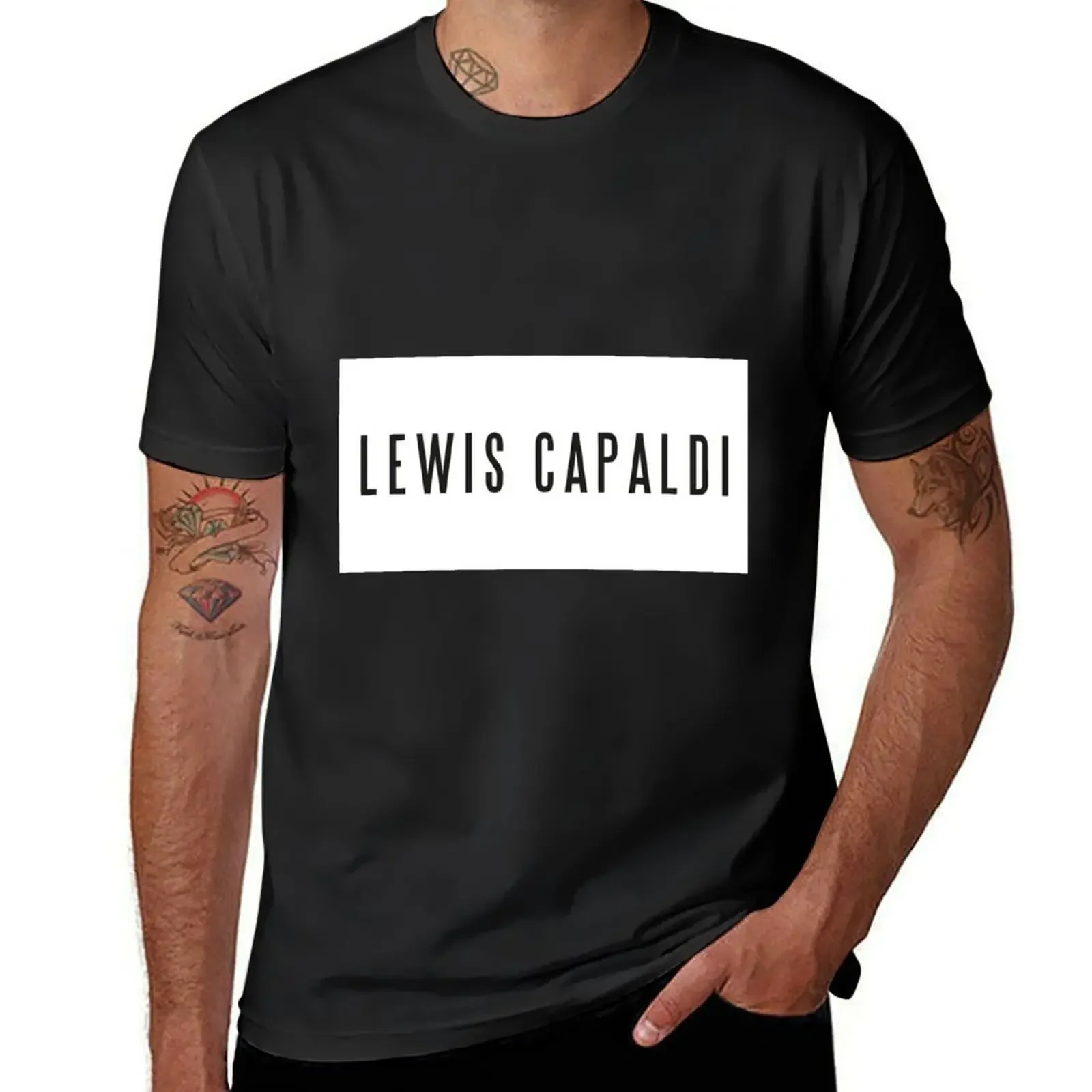 

Lewis Capaldi - Text T-Shirt custom shirt cotton graphic tees cotton t shirt men