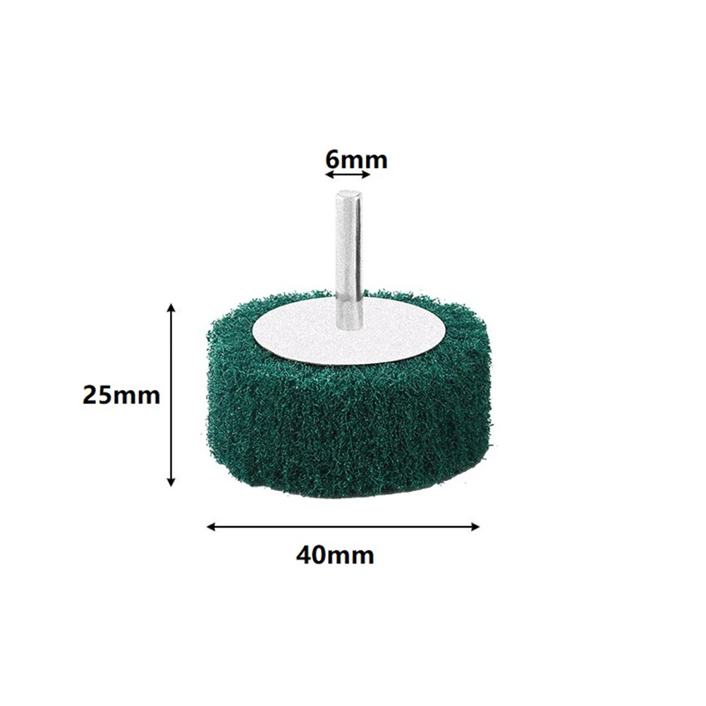 

6mm Shank Flap Fiber Grinding Head Wheel Abrasive Mini Brush Drill Scouring Pad Nylon Polishing Grind Head Tools For Metal Clean