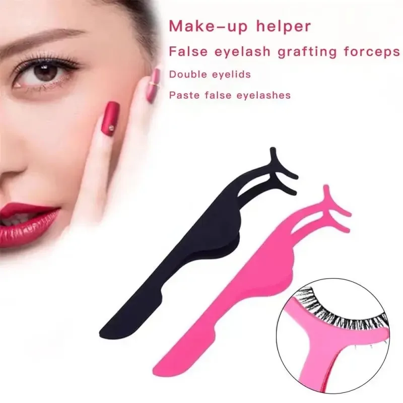 Ferramentas de maquiagem 1 pc pinça de cílios postiços aplicador de cílios falsos modelador auxiliar cílios de vison ferramentas de pinça profissional