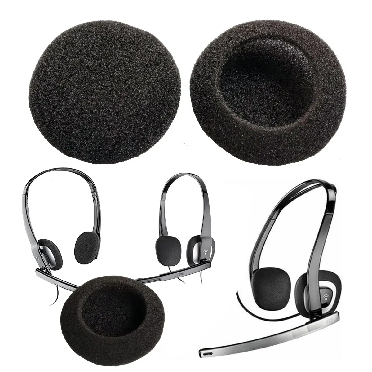 3 Pair Earpads Sponge Compatible with Plantronics Audio 610/615/630M,Blackwire 200 Series C210/M C220 USB , Ear Cushions