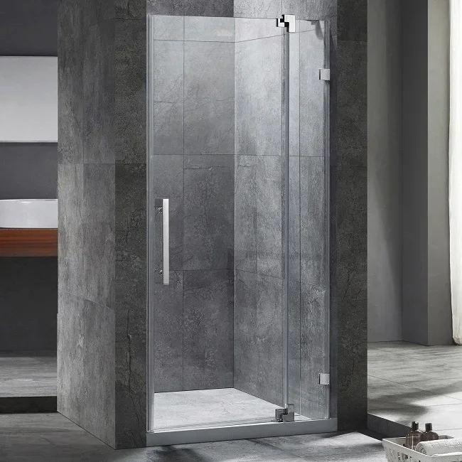 Seawin Wholesales Frameless Bathroom Shower Glass Partition Tempered Glass Pivot Shower Door