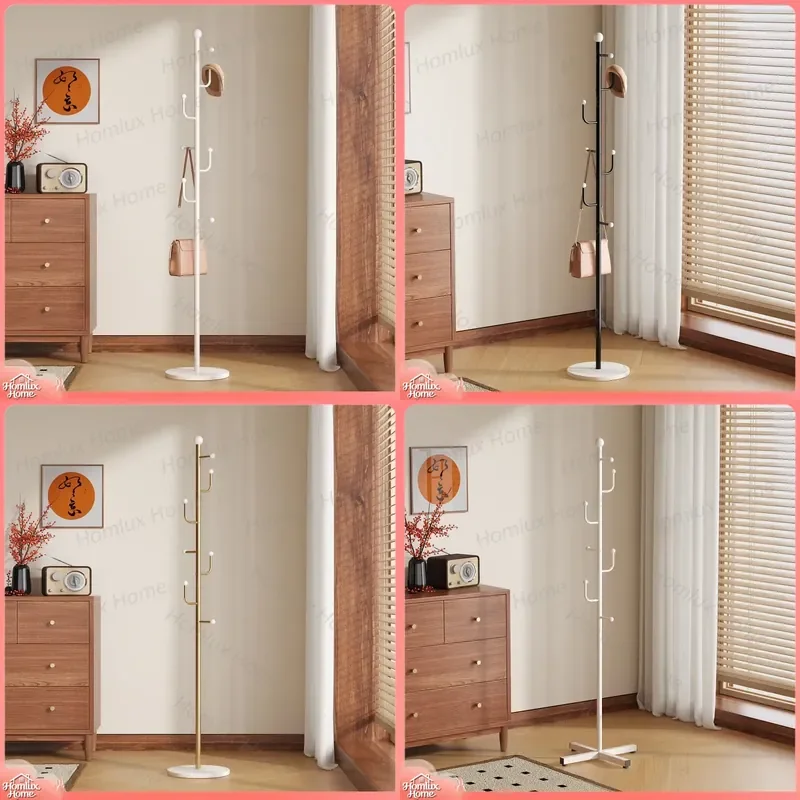 Modern Light Luxury Floor Coat Rack for Living Room Simple Home Clothes Hanger Stand for Bags Internet Celebrity Style