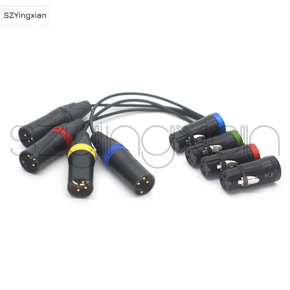 Cyclone XLR 3 Pin Male to Flat Cap Short Right Angle XLR 3 Pin Female Cable