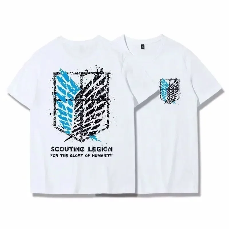 Japanese Anime Men T Shirt Scouting Legion Clothes Shingeki No Kyojin Tee Shirt Attack on Titan Giant Women Short-sleeve T-shirt