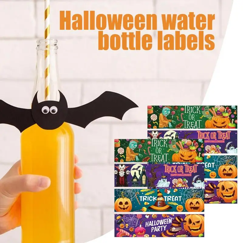 Waterfles Wikkel Rond Stickers Halloween Waterfles Wikkel Rond Labels Feestelijke Sfeer Decoratie Tool Voor Werkgebied