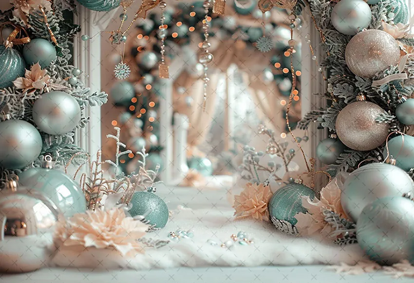 Mehofond Photography Background Christmas Winter Wonderland Arch Xmas Tree Children Family Portrait Decor Backdrop Photo Studio