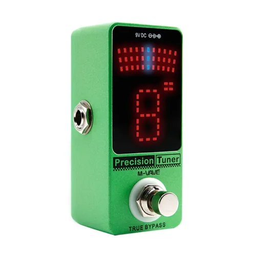 Imagen 2 del producto Pedal afinador de precisión M-VAVE, Pedal de efecto de guitarra con pantalla Digital LED y Bypass verdadero para bajo eléctrico cromático