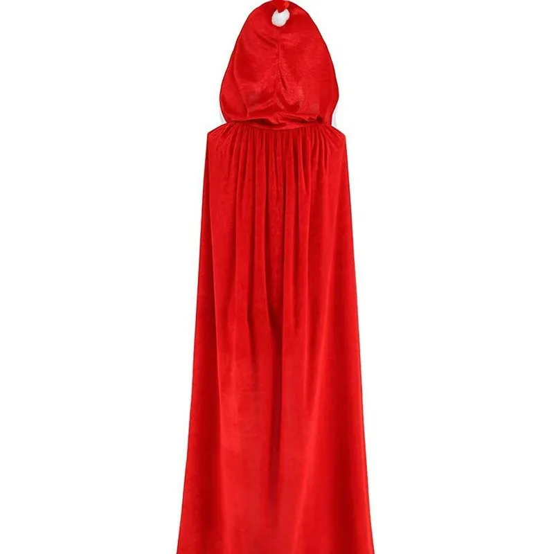 عباءة مخملية بأكمام طويلة لعيد الهالوين وعيد الميلاد وعرض مسرحي زي شيطان لورد الشيطان وشال عصري