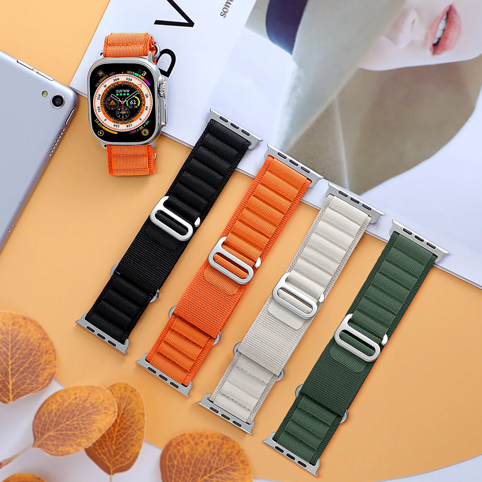 Alpine strap For apple watch band 44mm 40mm 49mm 45mm 41mm 38mm 42mm Nylon watchband bracelet iwatch series 9 5 SE 6 7 8 Ultra 2